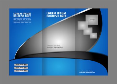 Üç kat iş broşür vektör şablonu