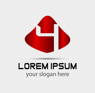 Soyut 4 numarayı logo sembol simge