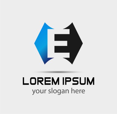 E harfine dayalı soyut simge