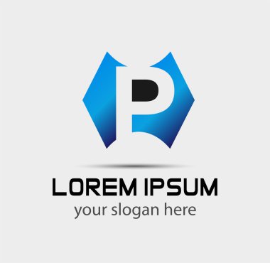 Olağandışı mektuplar p grafik tasarım düzenlenebilir tasarımınız için