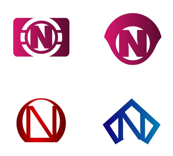 Letter N logo pictogram ontwerp template elementen — Stockvector