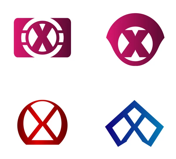 文字Xロゴアイコンデザインテンプレート要素 — ストックベクタ