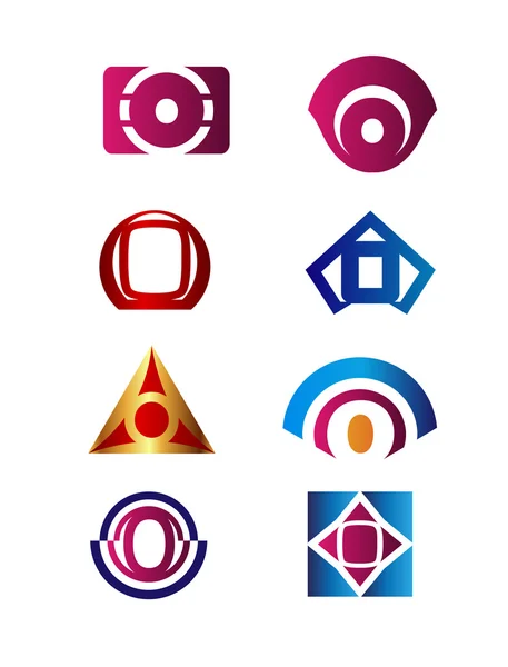 Set van brief O logo identiteit Corporate Branding vector symbool ontwerpsjabloon — Stockvector