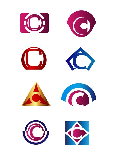 Uppsättning av bokstaven C logo Branding identitet Corporate vektor symbol formgivningsmall — Stock vektor