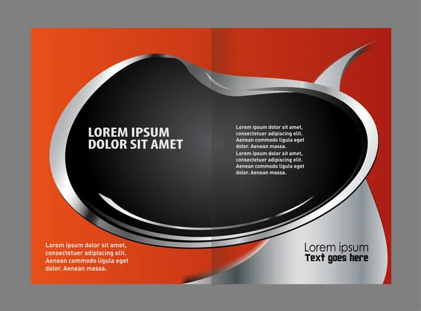 Brochure colorée Bi-Fold Design. Dépliant d'entreprise, modèle de couverture — Image vectorielle