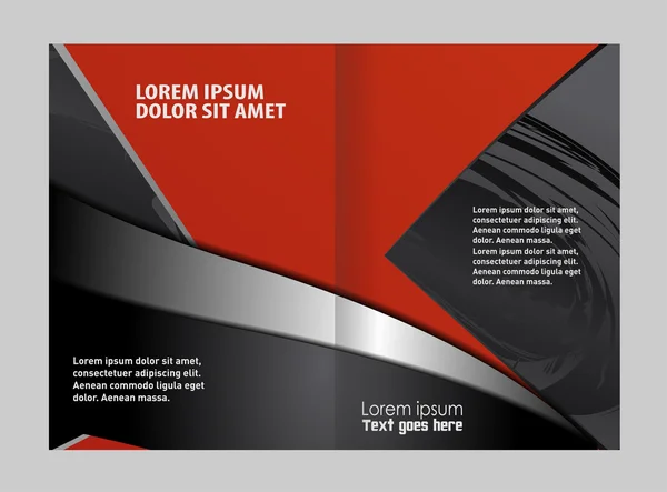 Colorato Bi-Fold Brochure Design. Opuscolo aziendale, modello di copertina — Vettoriale Stock