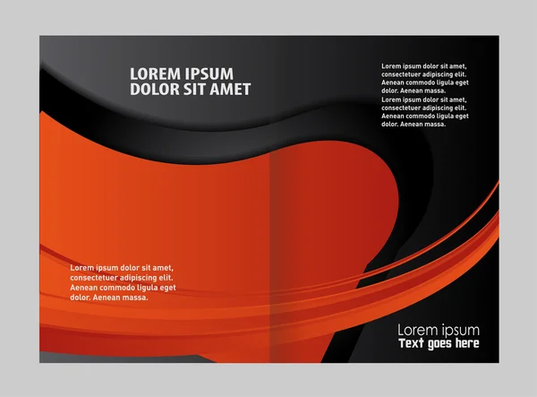 Brochure bifold design modello, opuscolo aziendale, opuscolo — Vettoriale Stock