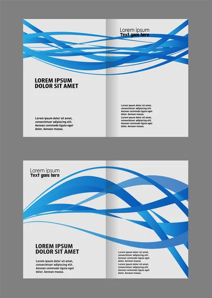 Diseño de plantilla de folleto vectorial con elementos — Vector de stock