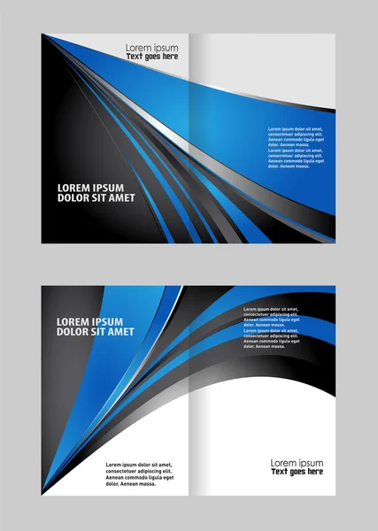 プロフェッショナルなビジネス チラシ、企業パンフレットのデザイン テンプレート — ストックベクタ