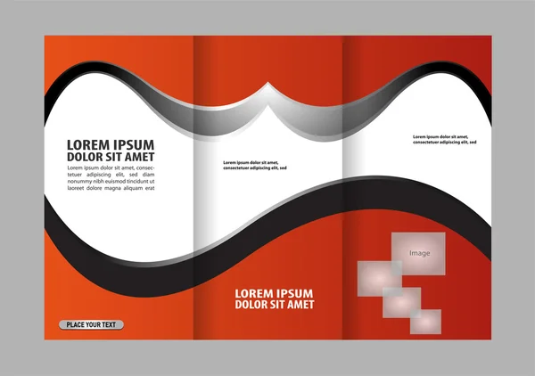 Tri-Fold Magasin d'entreprise Maquette & Brochure Design — Image vectorielle