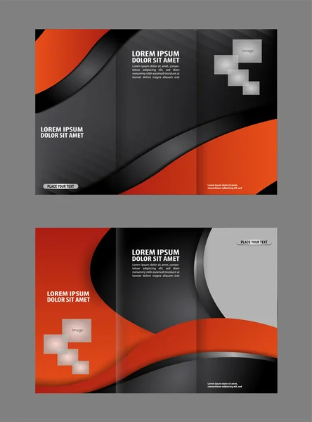 Multifunctionele gevouwen Brochure en catalogus Vector Design — Stockvector