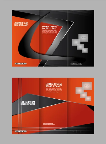 Tema de negocios Tri-fold Folleto Diseño y catálogo Vector Concept Template — Vector de stock