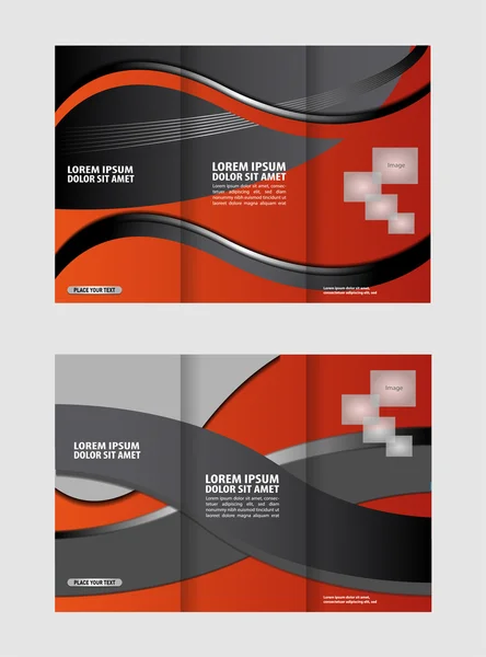 Tri-fold broszura piękności i katalog wektor wzór szablonu — Wektor stockowy