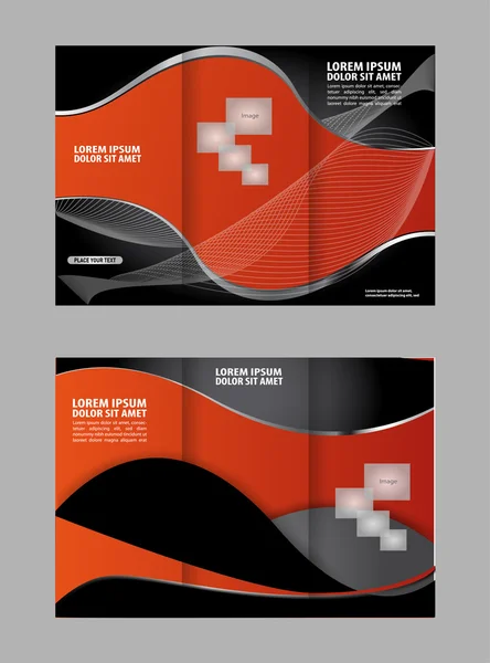 Le modèle professionnel de flyer de trois plis d'affaires, brochure d'entreprise ou conception de couverture, peut être employé pour l'édition, l'impression et la présentation . — Image vectorielle