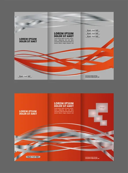Professional Business driebladige Brochure, sjabloon of Flyer ontwerp met vrije ruimte voor uw afbeelding. — Stockvector