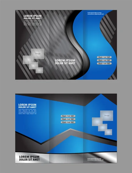 ベクトルモダンな三つ折りパンフレットデザインテンプレート — ストックベクタ
