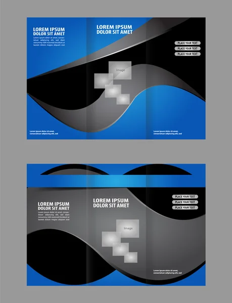 Negocios corporativos Tri-Fold Mock up & Diseño de folletos — Vector de stock
