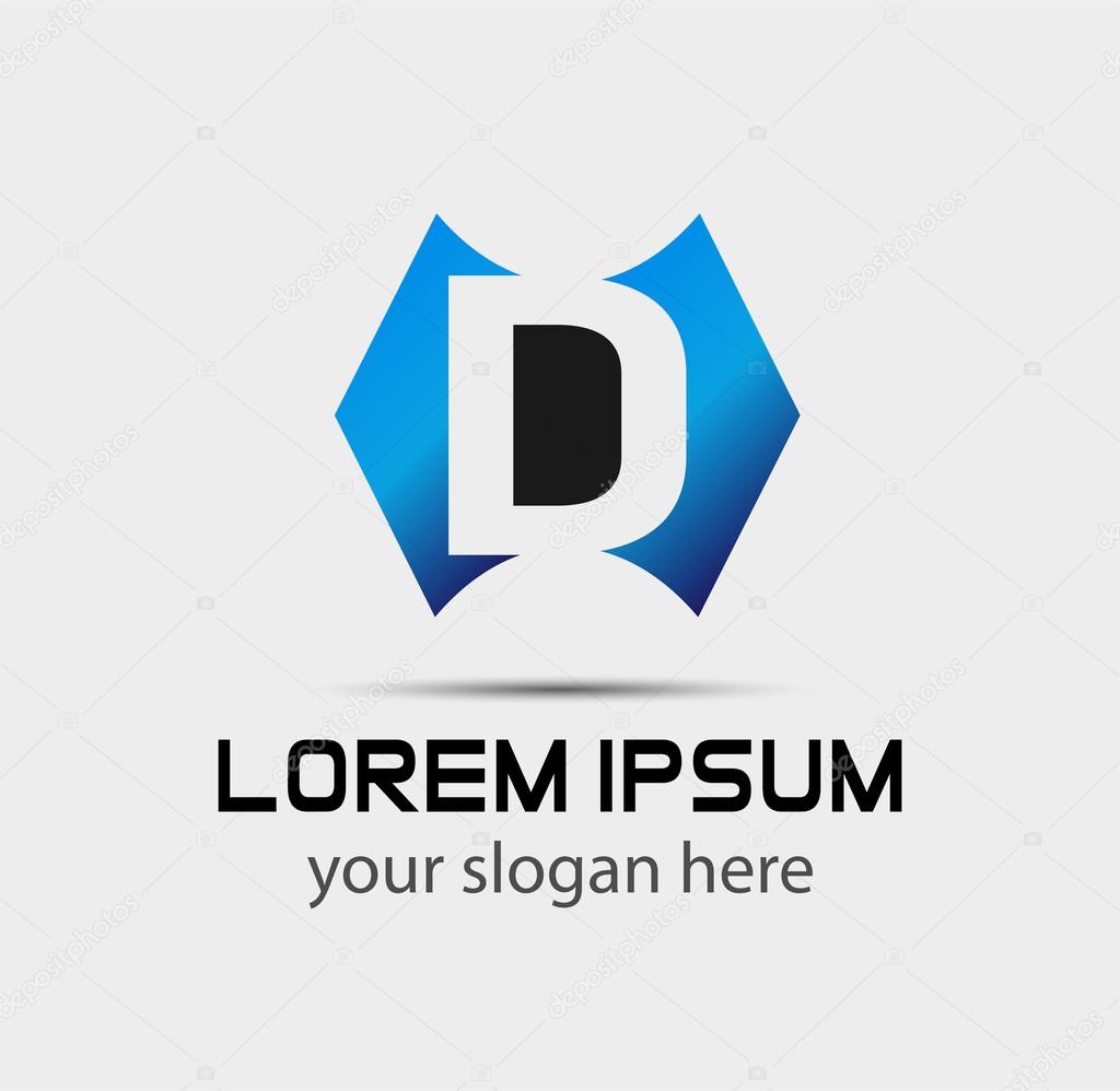 Abstract icon based on the letter d