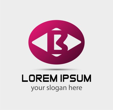 Soyut mektup B simgesini