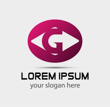 Soyut mektup g simgesi