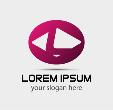 L harfi logo tasarım şablonu ögeleri