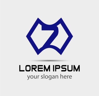 7 numaralı logosunu görmeniz gerekir. Vektör logo tasarım.