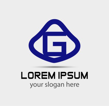 G harfi logo tasarım şablonu
