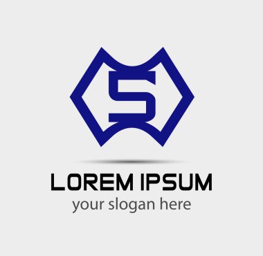 Sayı logo tasarımı. Beş numaralı logosunu görmeniz gerekir. Logo 5 vektör şablonu