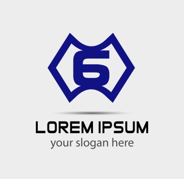 6 numaralı logosunu görmeniz gerekir. Vektör logo tasarım.