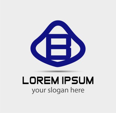 Mektup B logo tasarım şablonu