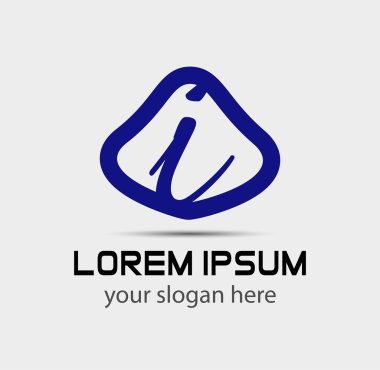 Harf ı logo tasarım şablonu