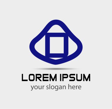 D harfi logo tasarım şablonu 