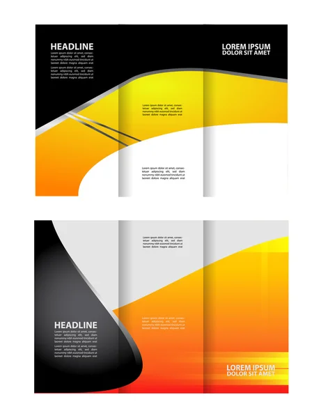 Dreifach-Broschüre und Katalog-Vektor-Design-Vorlage — Stockvektor
