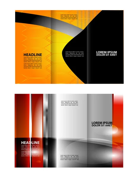 Modelo de Design de Vetor de Catálogo e Brochura Tri-fold —  Vetores de Stock