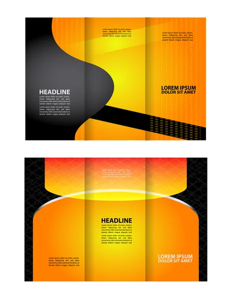 Gevouwen Brochure en catalogus Vector ontwerpsjabloon — Stockvector