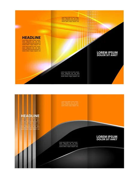 Gevouwen Brochure en catalogus Vector ontwerpsjabloon — Stockvector