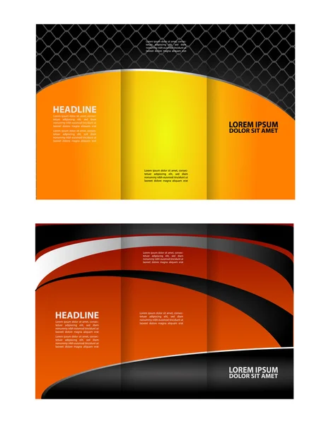 Modèle de conception vectorielle de brochure et de catalogue tricolore — Image vectorielle