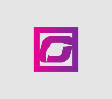 O harfi logo tasarım şablonu elementleri