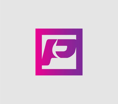 P harfi logo simge tasarım şablonu
