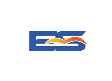 Es mektup logo tasarım vektör çizim şablonu