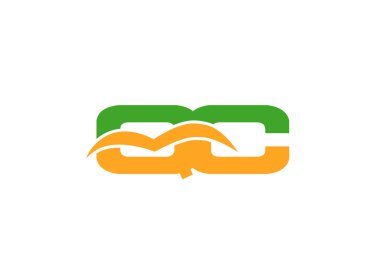 QC mektup logo tasarlamak vektör