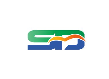SD etter logo tasarım vektör çizim şablonu