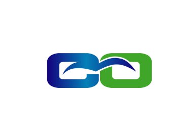Co mektup logo tasarım vektör çizim şablonu