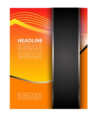 Vektör iş broşürü, broşür şürü