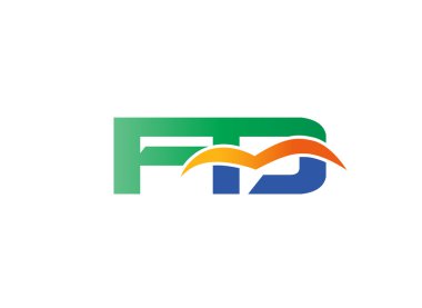 FD mektup logo tasarım vektör çizim şablonu