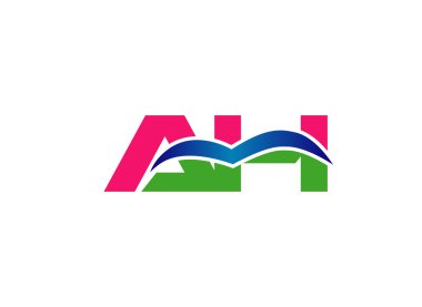 Ha logo. Mektup Ah logo vektör
