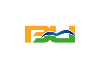 B harfi ve U logo vektör