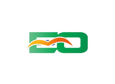 Eo Logo tasarım vektör şablonu