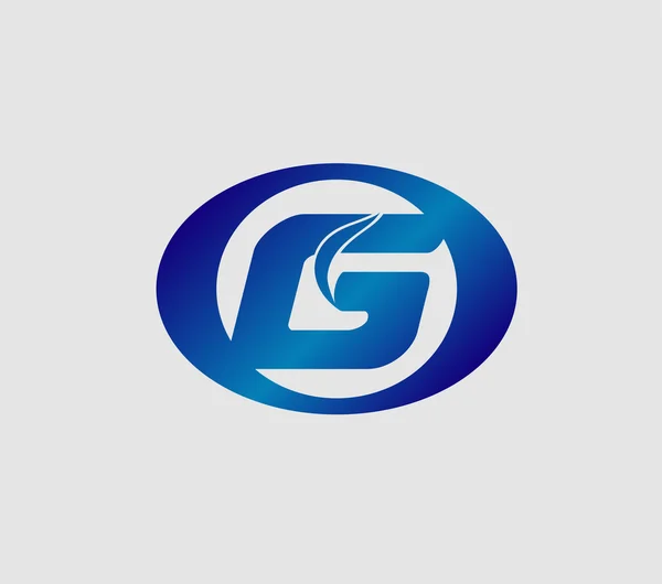 Bokstav G logotyp ikon designmall element — Stock vektor