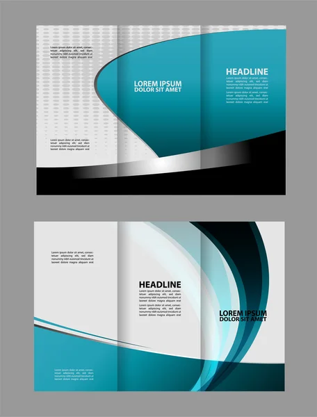 Tema de negócios Tri-fold Brochura Design e Catálogo Vector Concept Template — Vetor de Stock